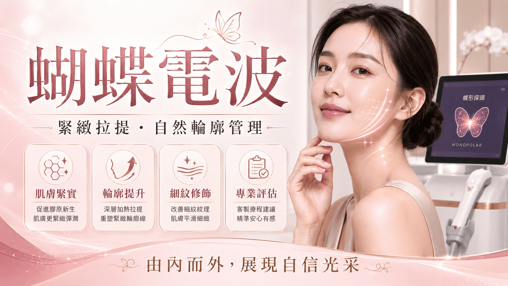 蝴蝶電波是近年醫美拉提保養中常被喜愛的非侵入式療程之一
